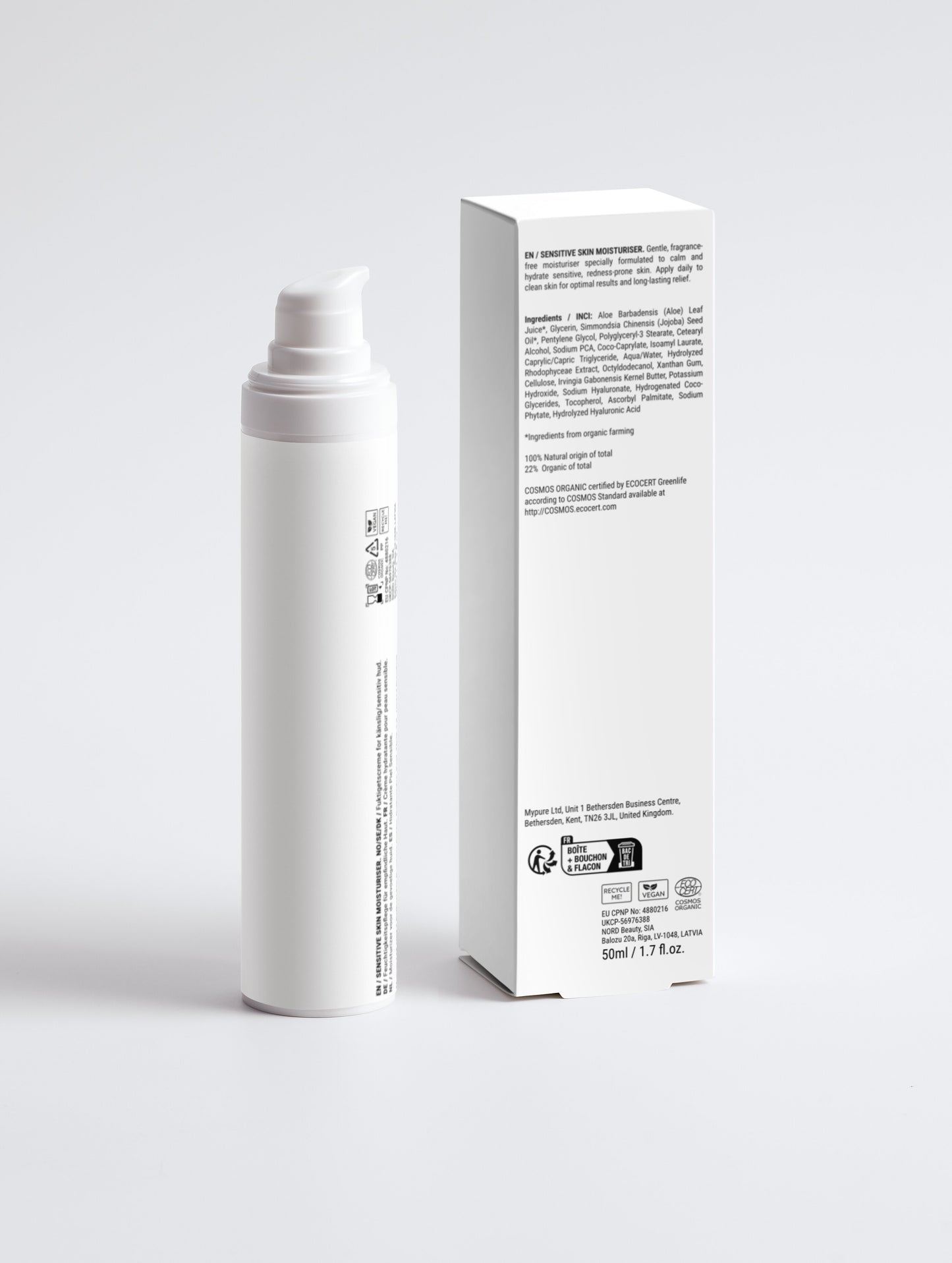 Sensitive Skin Moisturiser, Fragrance Free 50 ml